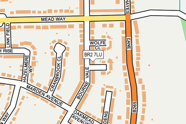 BR2 7LU map - OS OpenMap – Local (Ordnance Survey)