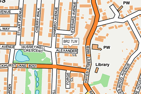 BR2 7LW map - OS OpenMap – Local (Ordnance Survey)
