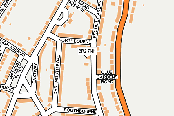 BR2 7NH map - OS OpenMap – Local (Ordnance Survey)
