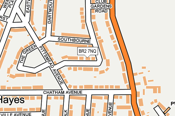 BR2 7NQ map - OS OpenMap – Local (Ordnance Survey)