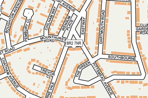 BR2 7NR map - OS OpenMap – Local (Ordnance Survey)
