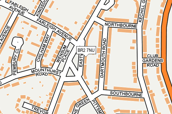 BR2 7NU map - OS OpenMap – Local (Ordnance Survey)