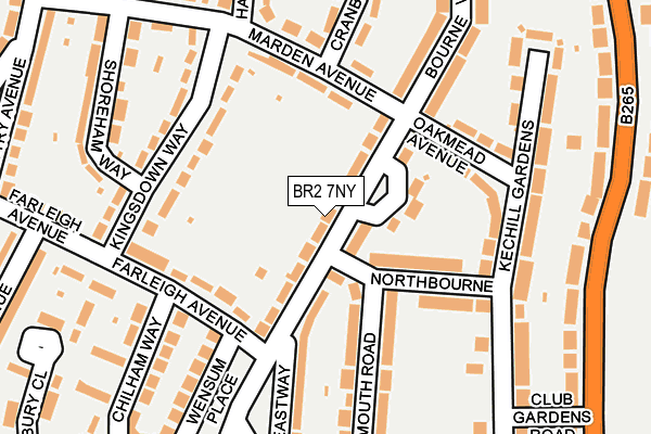 BR2 7NY map - OS OpenMap – Local (Ordnance Survey)