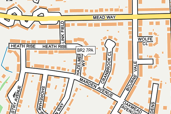 BR2 7PA map - OS OpenMap – Local (Ordnance Survey)