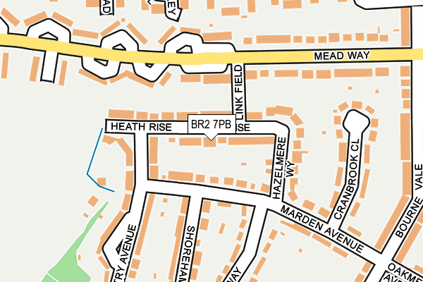 BR2 7PB map - OS OpenMap – Local (Ordnance Survey)