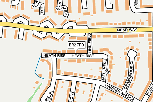 BR2 7PD map - OS OpenMap – Local (Ordnance Survey)