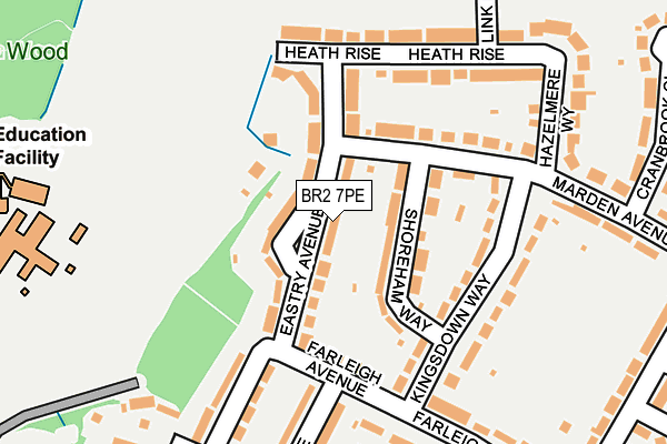 BR2 7PE map - OS OpenMap – Local (Ordnance Survey)