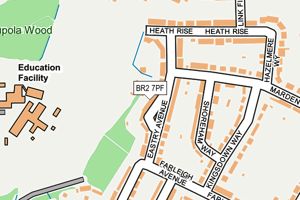 BR2 7PF map - OS OpenMap – Local (Ordnance Survey)