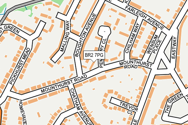 BR2 7PG map - OS OpenMap – Local (Ordnance Survey)