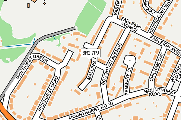 BR2 7PJ map - OS OpenMap – Local (Ordnance Survey)