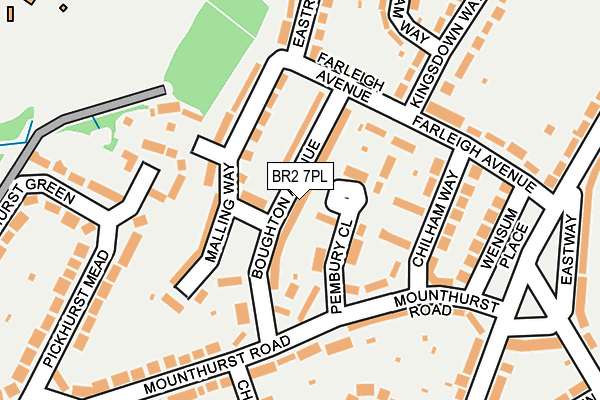 BR2 7PL map - OS OpenMap – Local (Ordnance Survey)