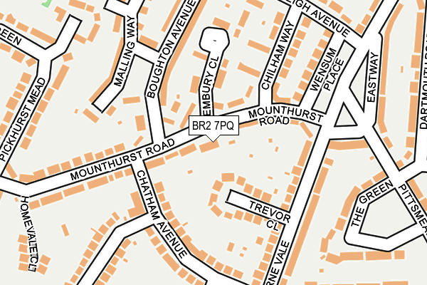 BR2 7PQ map - OS OpenMap – Local (Ordnance Survey)
