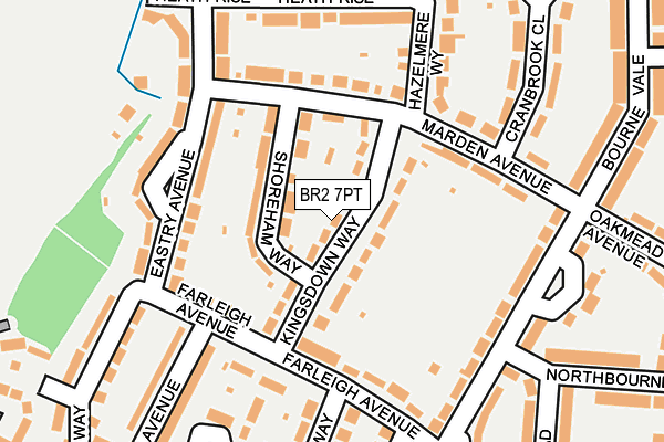 BR2 7PT map - OS OpenMap – Local (Ordnance Survey)