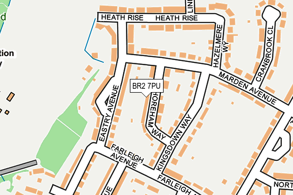 BR2 7PU map - OS OpenMap – Local (Ordnance Survey)