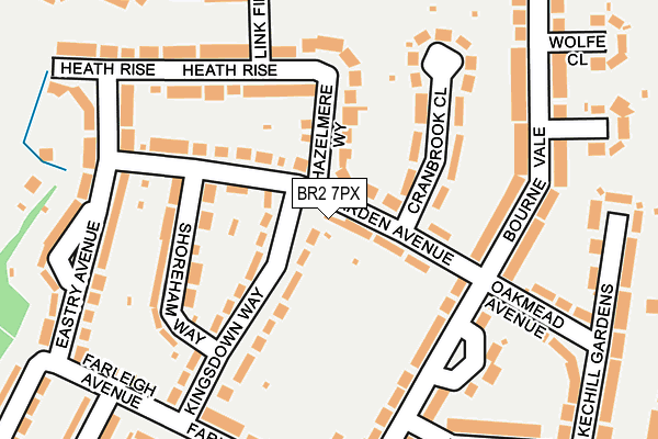 BR2 7PX map - OS OpenMap – Local (Ordnance Survey)