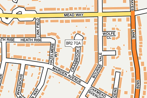 BR2 7QA map - OS OpenMap – Local (Ordnance Survey)