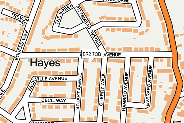 BR2 7QB map - OS OpenMap – Local (Ordnance Survey)