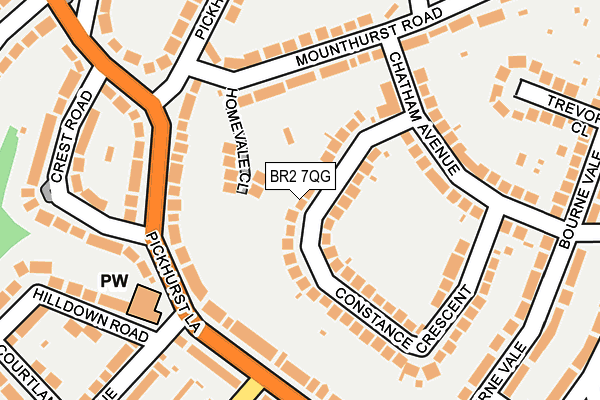 BR2 7QG map - OS OpenMap – Local (Ordnance Survey)