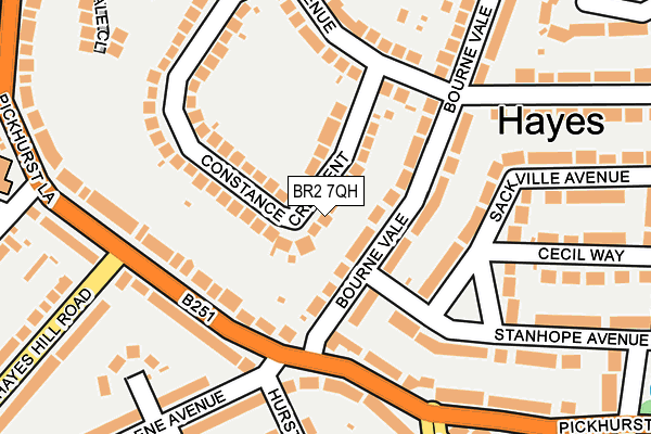 BR2 7QH map - OS OpenMap – Local (Ordnance Survey)