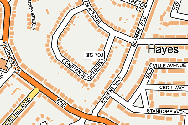 BR2 7QJ map - OS OpenMap – Local (Ordnance Survey)