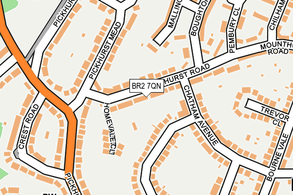 BR2 7QN map - OS OpenMap – Local (Ordnance Survey)