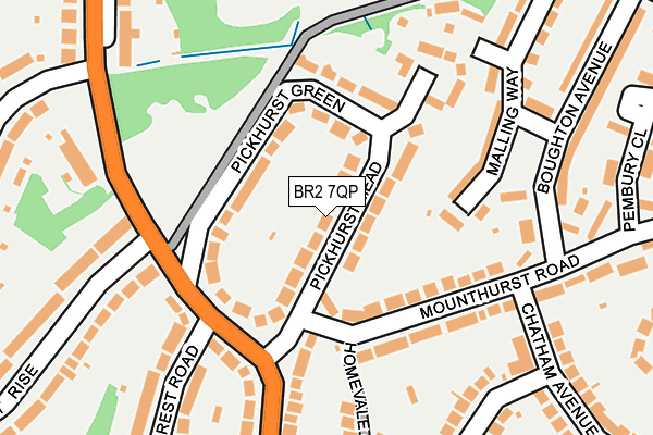 BR2 7QP map - OS OpenMap – Local (Ordnance Survey)