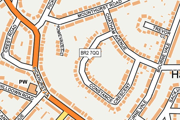 BR2 7QQ map - OS OpenMap – Local (Ordnance Survey)