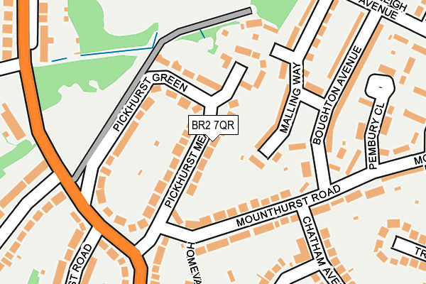 BR2 7QR map - OS OpenMap – Local (Ordnance Survey)