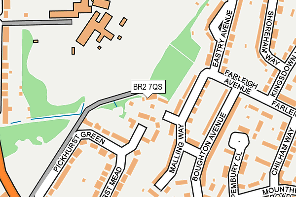 BR2 7QS map - OS OpenMap – Local (Ordnance Survey)