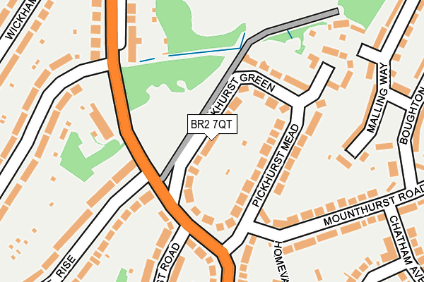 BR2 7QT map - OS OpenMap – Local (Ordnance Survey)