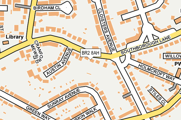 BR2 8AH map - OS OpenMap – Local (Ordnance Survey)