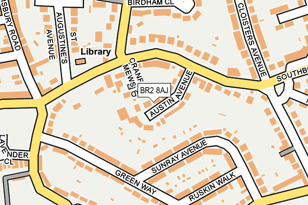BR2 8AJ map - OS OpenMap – Local (Ordnance Survey)