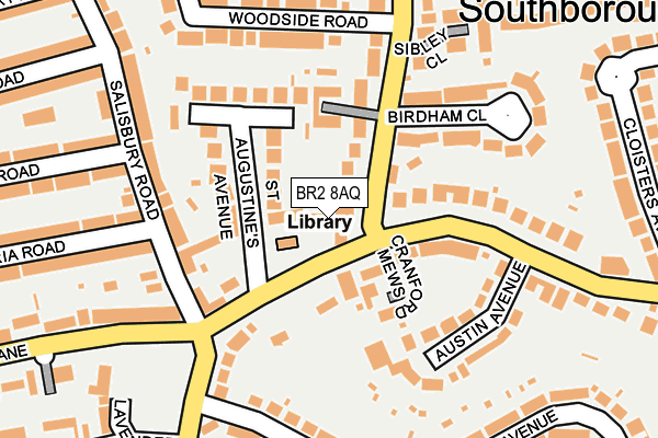BR2 8AQ map - OS OpenMap – Local (Ordnance Survey)