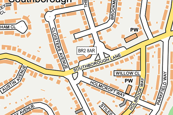 BR2 8AR map - OS OpenMap – Local (Ordnance Survey)