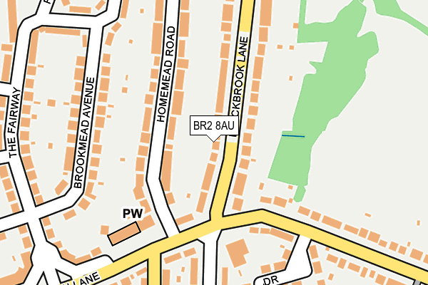 BR2 8AU map - OS OpenMap – Local (Ordnance Survey)
