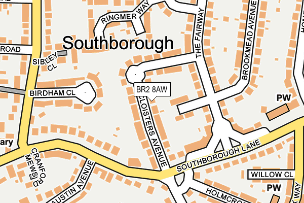 BR2 8AW map - OS OpenMap – Local (Ordnance Survey)