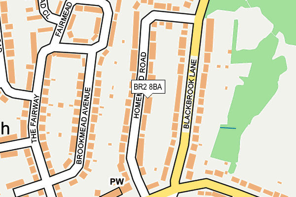 BR2 8BA map - OS OpenMap – Local (Ordnance Survey)