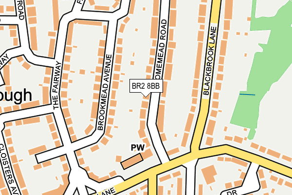 BR2 8BB map - OS OpenMap – Local (Ordnance Survey)