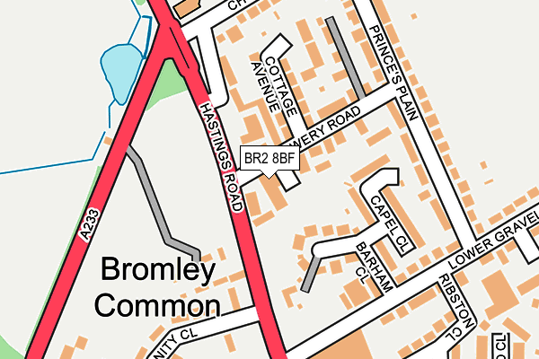 BR2 8BF map - OS OpenMap – Local (Ordnance Survey)