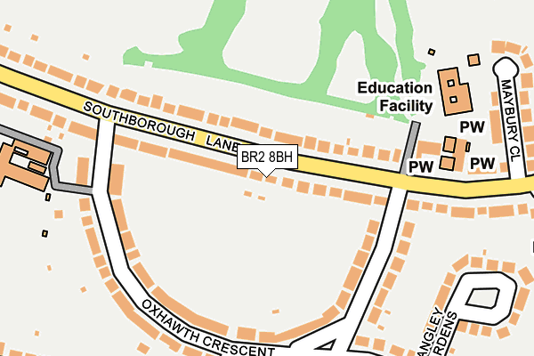 BR2 8BH map - OS OpenMap – Local (Ordnance Survey)