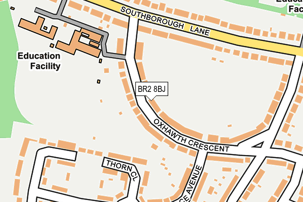BR2 8BJ map - OS OpenMap – Local (Ordnance Survey)