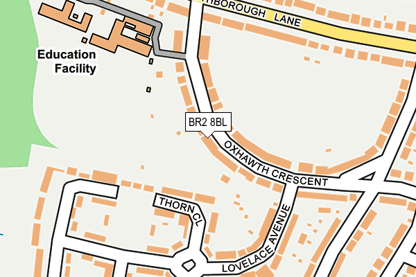 BR2 8BL map - OS OpenMap – Local (Ordnance Survey)
