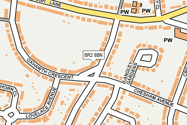 BR2 8BN map - OS OpenMap – Local (Ordnance Survey)
