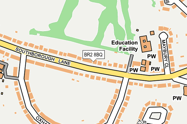 BR2 8BQ map - OS OpenMap – Local (Ordnance Survey)