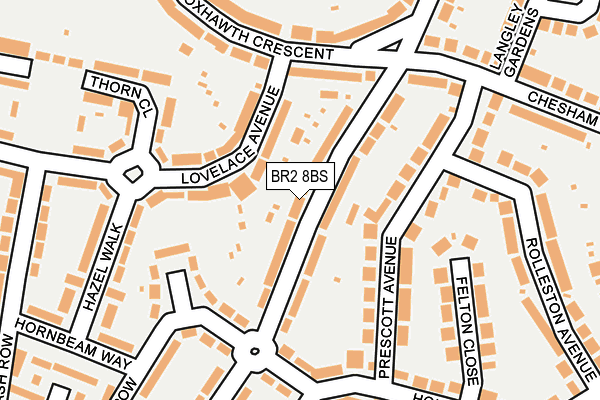 BR2 8BS map - OS OpenMap – Local (Ordnance Survey)