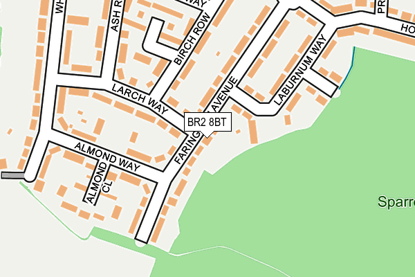 BR2 8BT map - OS OpenMap – Local (Ordnance Survey)