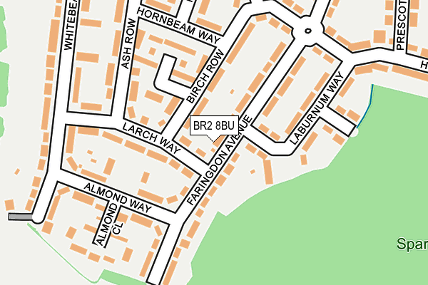 BR2 8BU map - OS OpenMap – Local (Ordnance Survey)
