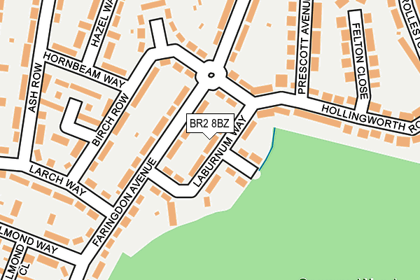 BR2 8BZ map - OS OpenMap – Local (Ordnance Survey)