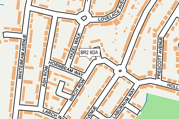 BR2 8DA map - OS OpenMap – Local (Ordnance Survey)
