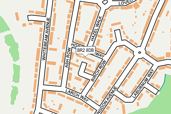 BR2 8DB map - OS OpenMap – Local (Ordnance Survey)